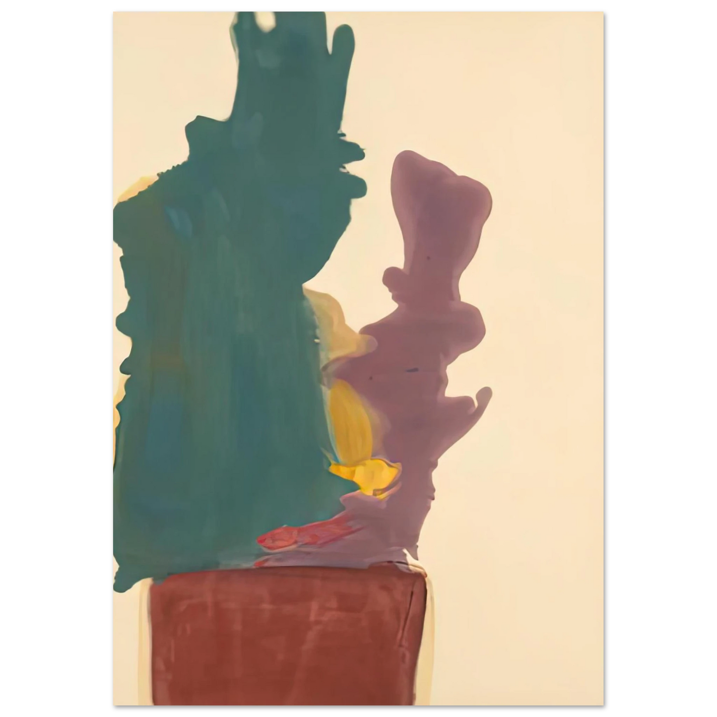 Helen Frankenthaler - Evil Spirit, 1963- Wall Art - 21x29.7 cm / 8x12" - Premium Wooden Framed Poster With Fine Art Paper - Black frame