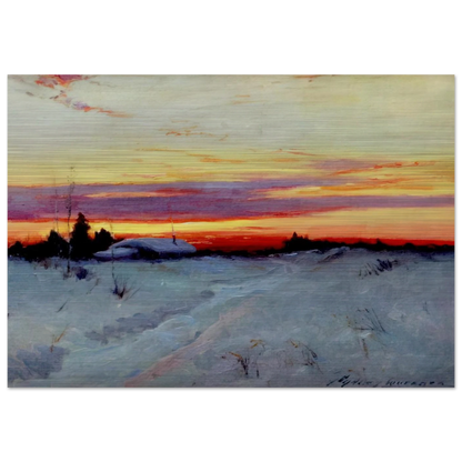 Alaska Sunset - Romanticism - Sydney Laurence Brushed Aluminum Print - 70x100 cm / 28x40 inches | Sydney Laurence Aluminum Print | Sydney Laurence Prints