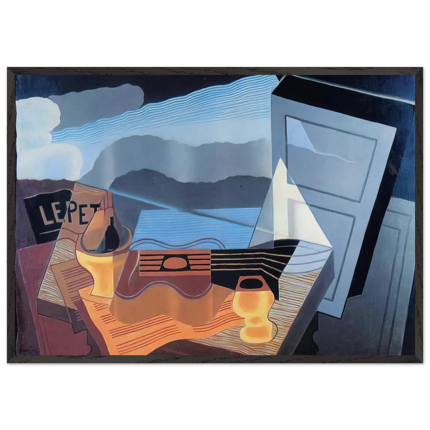 VIEW ACROSS THE BAY 1921 - Juan Gris Framed Art Print – Black Wooden Frame - Default Title - -Framed Art Print