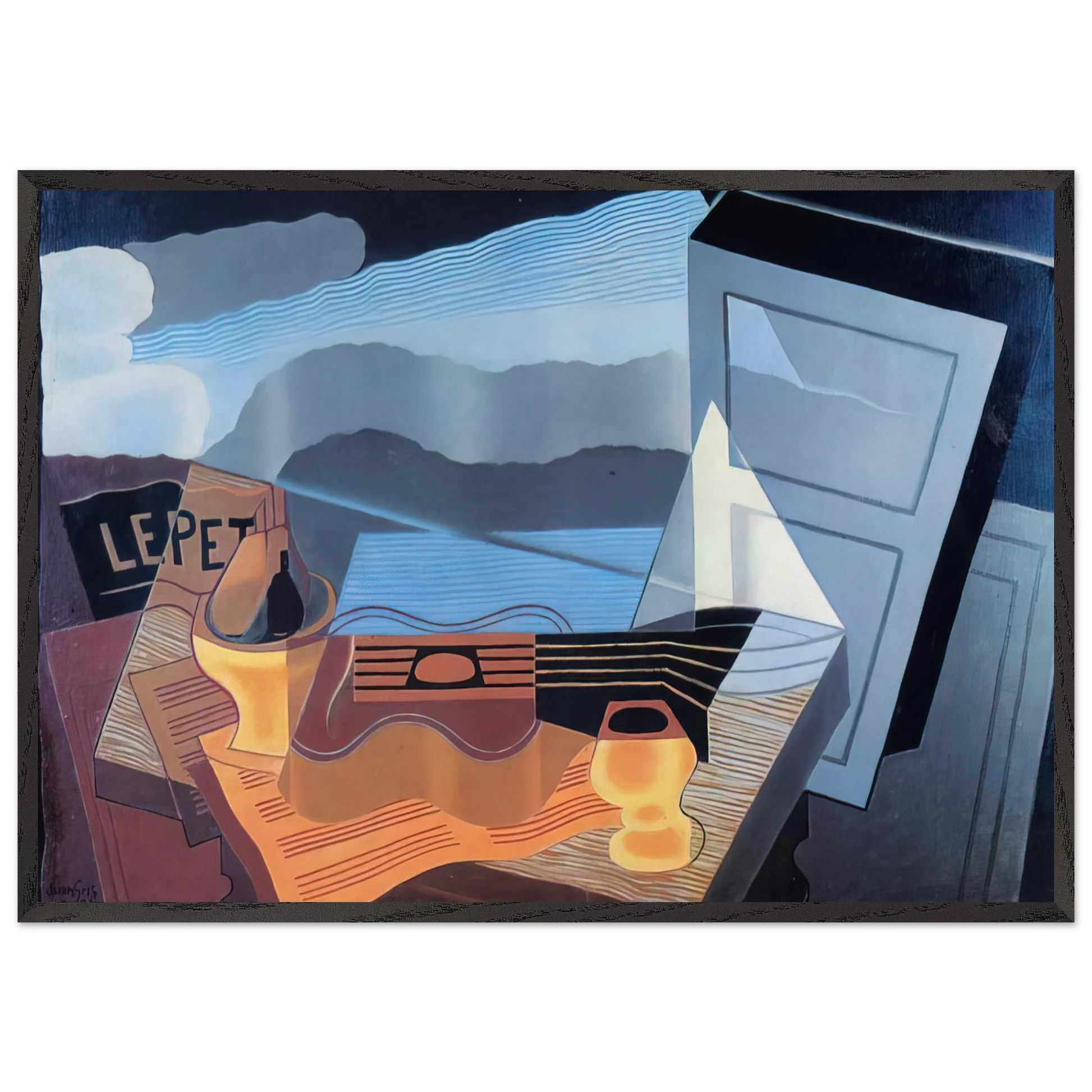 VIEW ACROSS THE BAY 1921 - Juan Gris Framed Art Print – Black Wooden Frame - Default Title - -Framed Art Print