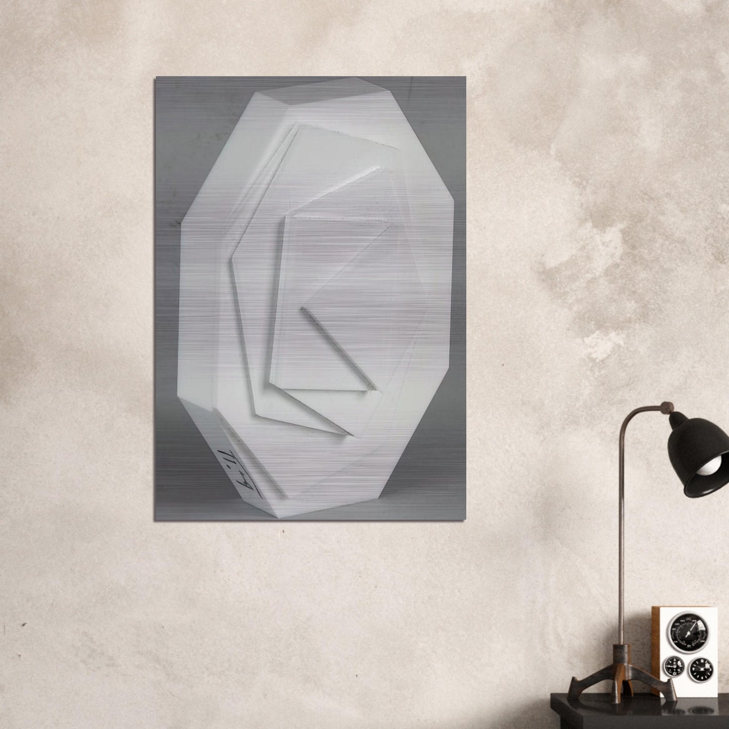 3-8 Eck - Concretism - Max Bill Brushed Aluminum Print - 70x100 cm / 28x40 inches | Max Bill Aluminum Print | Max Bill Prints