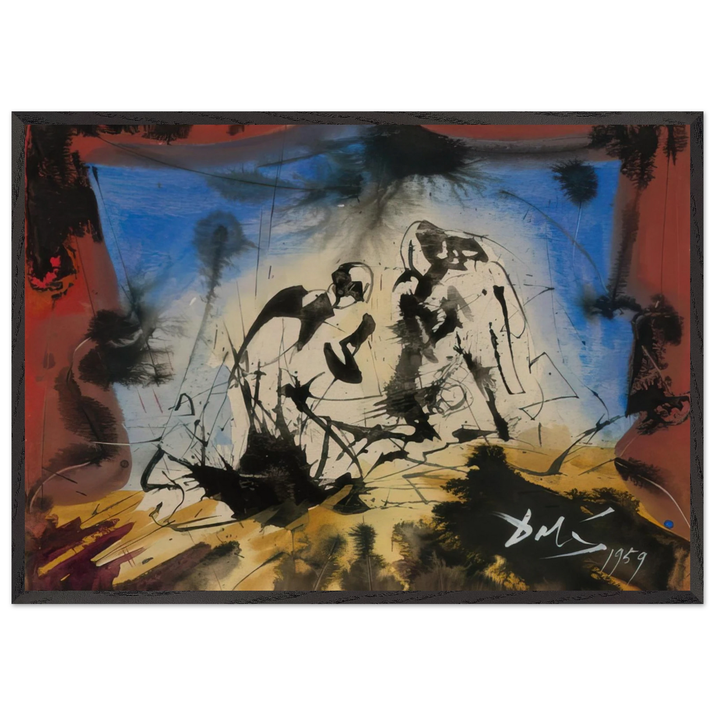 NATIVITY 1959 - Salvador Dali Framed Art Print – Black Wooden Frame - Default Title - -Framed Art Print