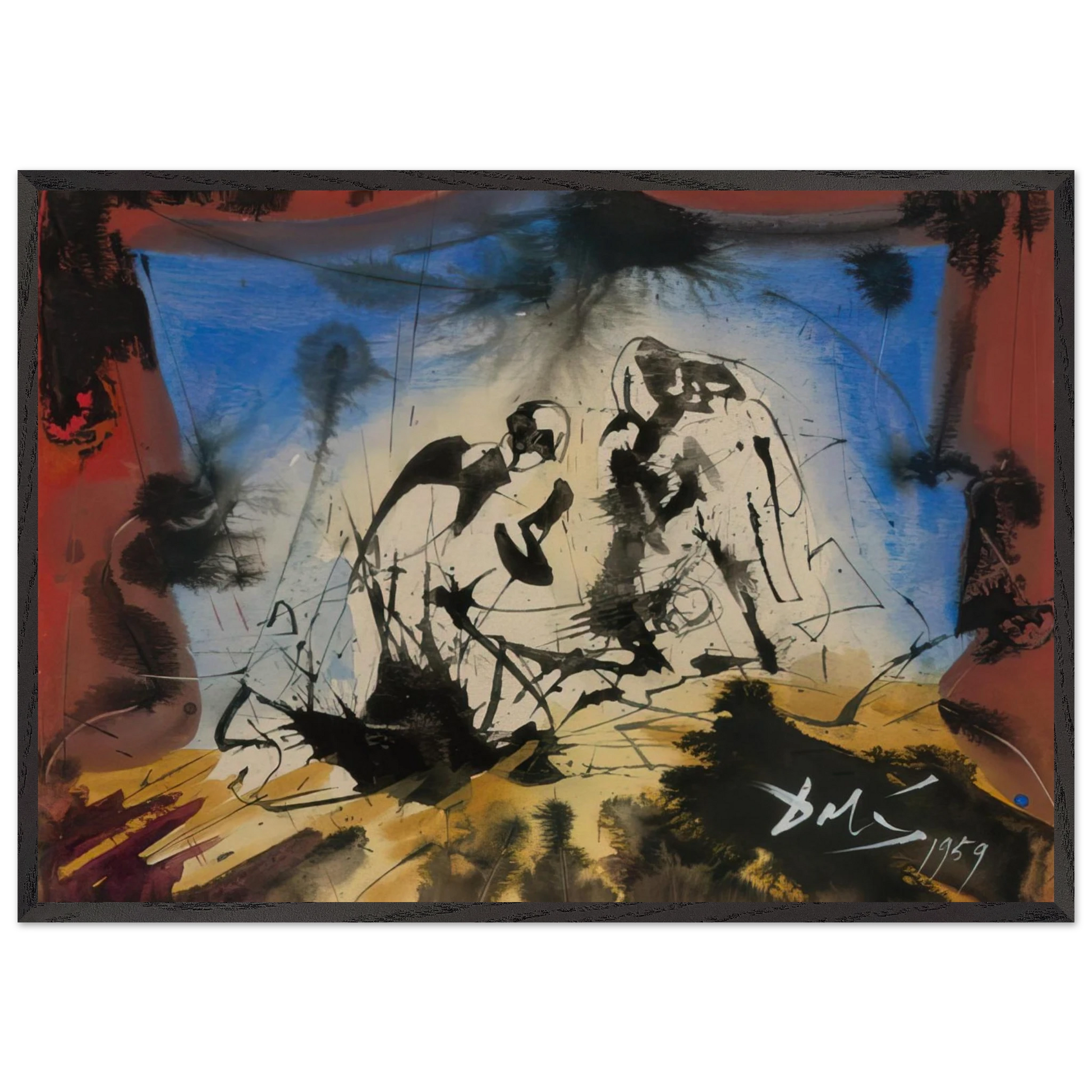 NATIVITY 1959 - Salvador Dali Framed Art Print – Black Wooden Frame - Default Title - -Framed Art Print