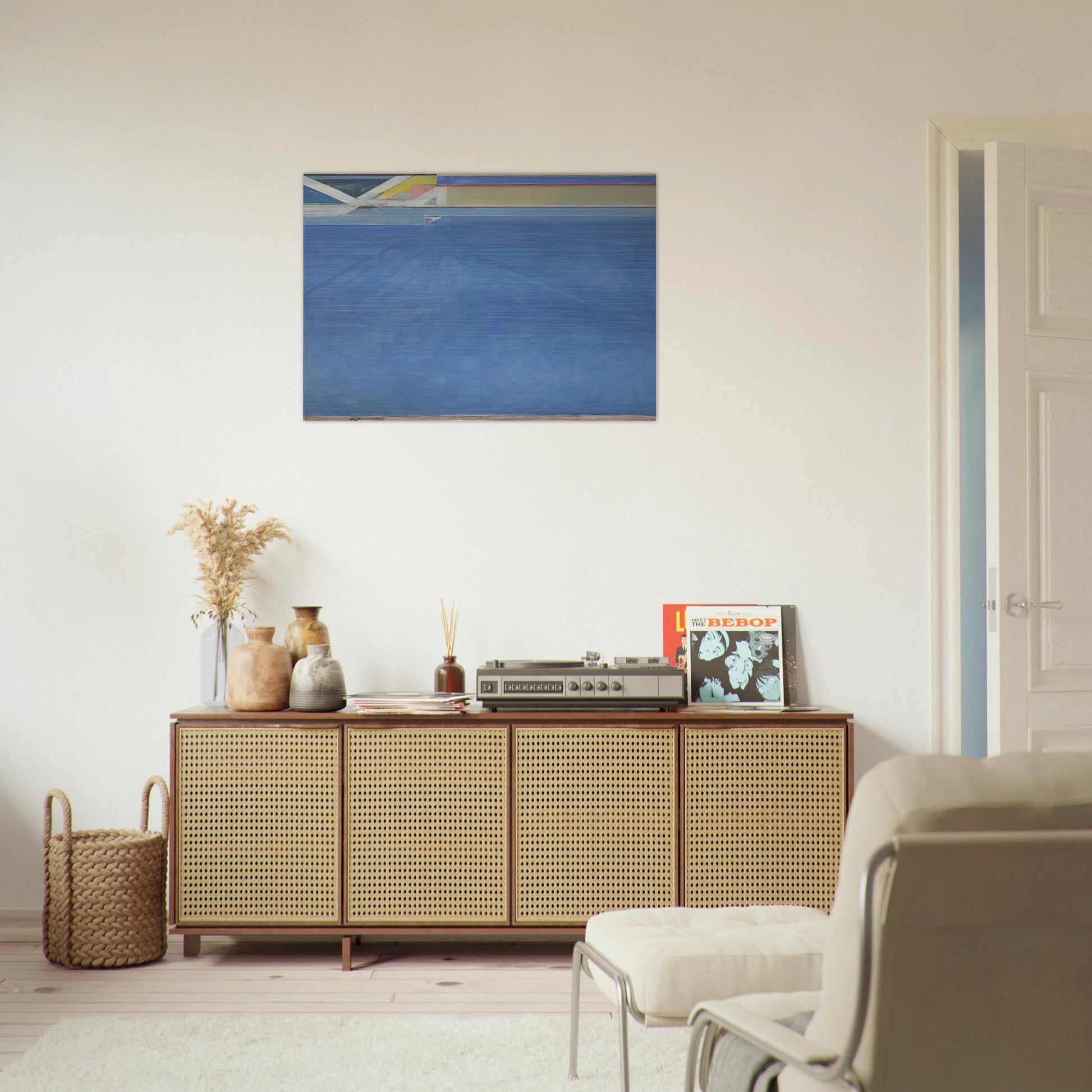 Ocean Park #129 - Richard Diebenkorn Brushed Aluminum Print - 70x100 cm / 28x40 inches | Richard Diebenkorn Aluminum Print | Richard Diebenkorn Prints