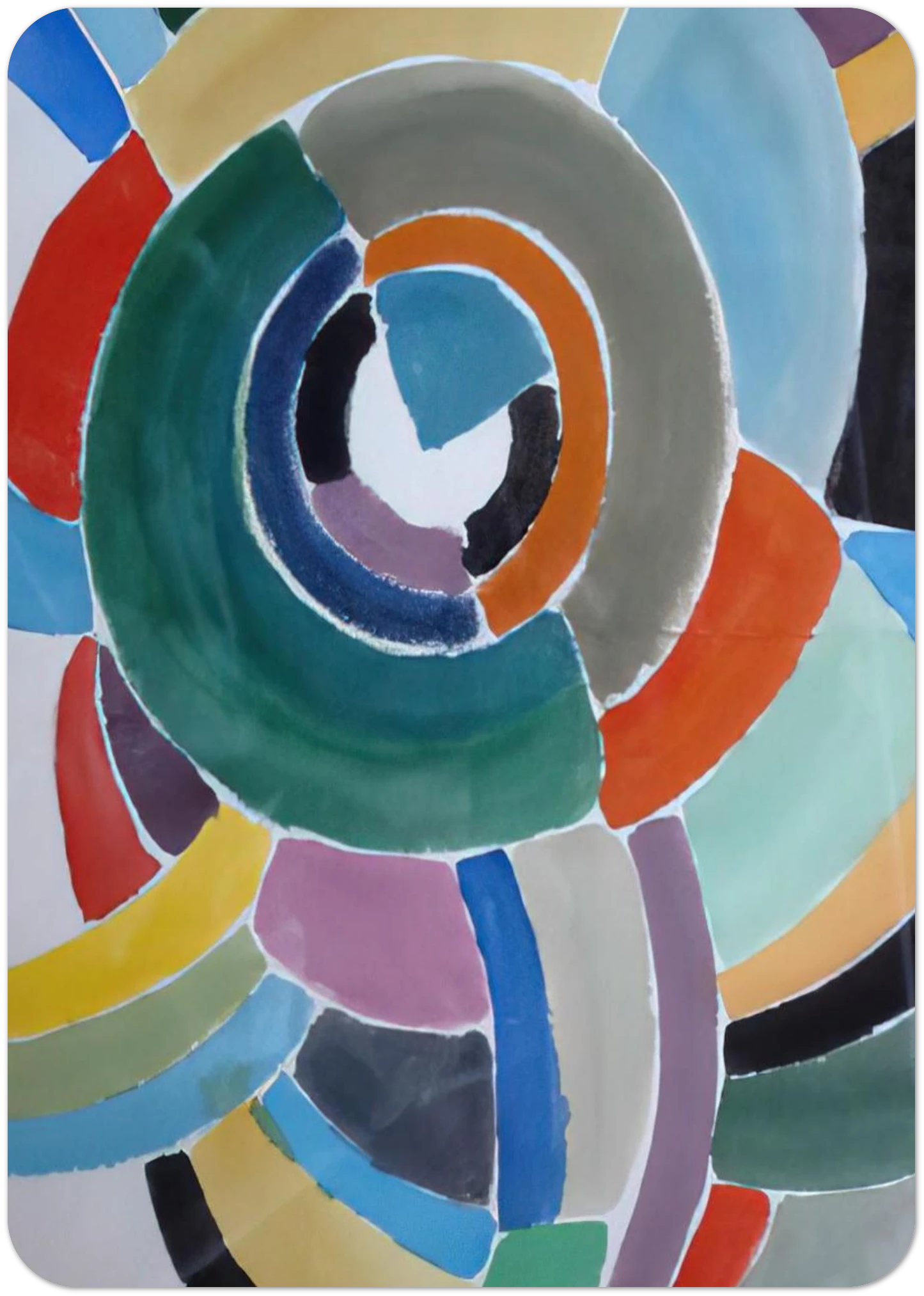 ORFIZME By Sonia Delaunay Pack of 10 Post Cards | Sonia Delaunay Post Cards | A6 (10.5 x 14.8 cm) - 4.1 x 5.8 inches