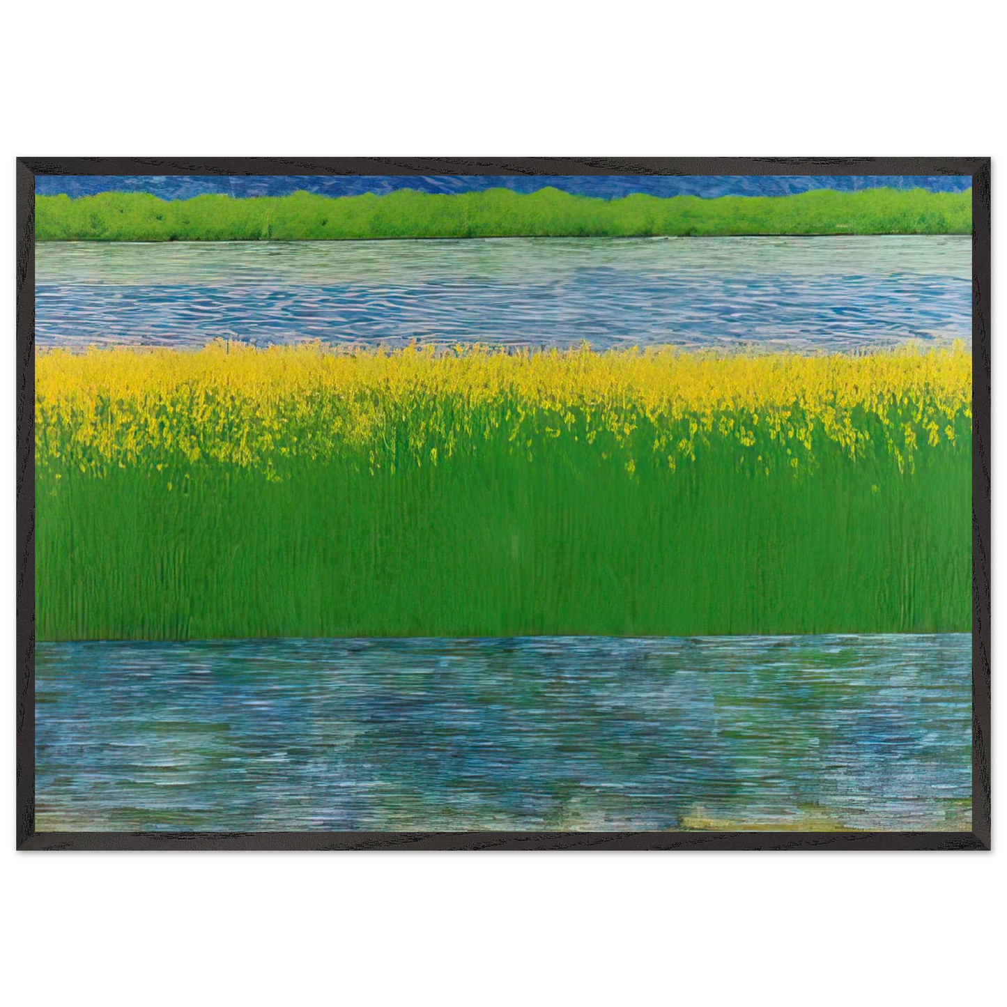 Sea of Grass - 1983 - Jimmy Ernst Framed Art Print – Black Wooden Frame - Default Title - -Framed Art Print