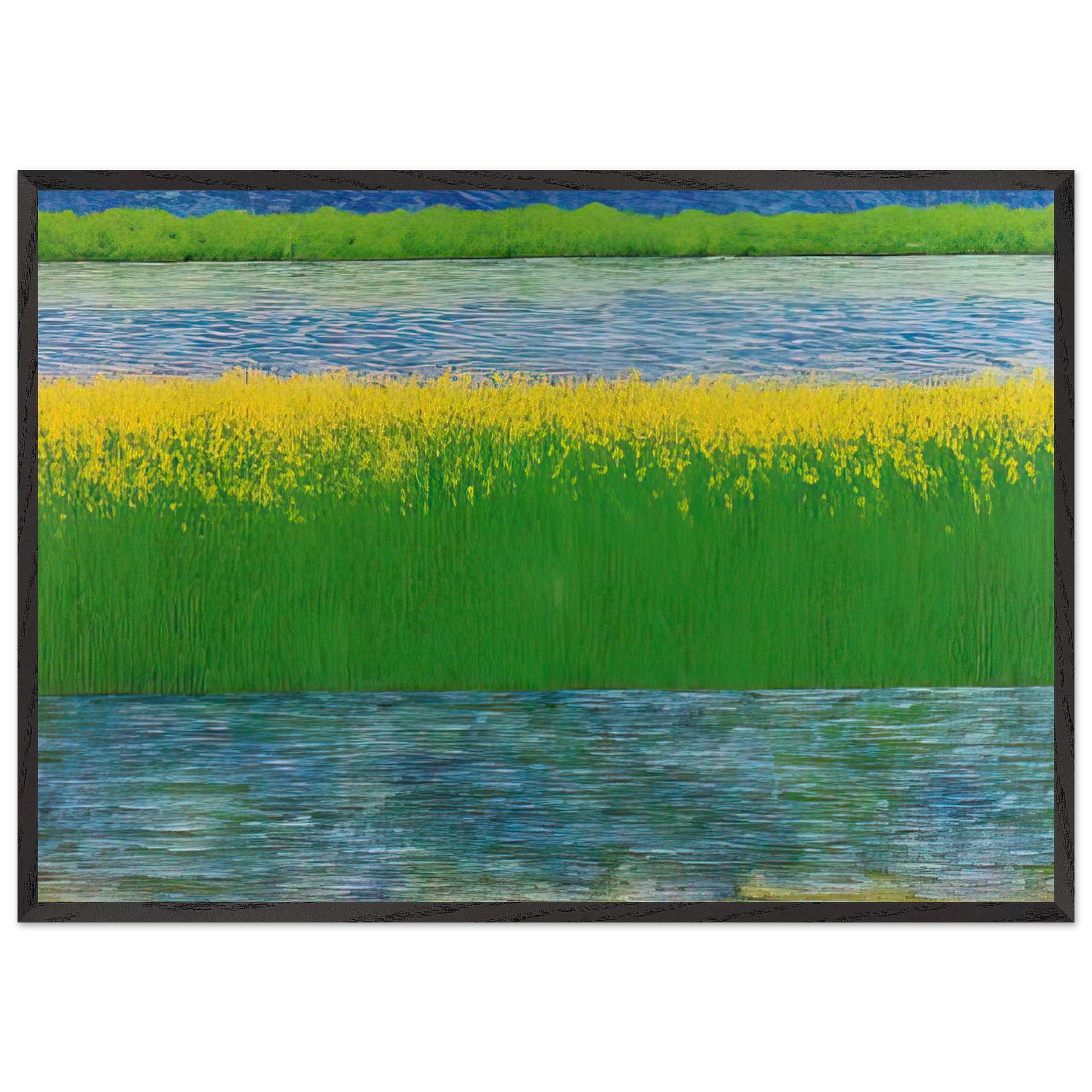 Sea of Grass - 1983 - Jimmy Ernst Framed Art Print – Black Wooden Frame - Default Title - -Framed Art Print