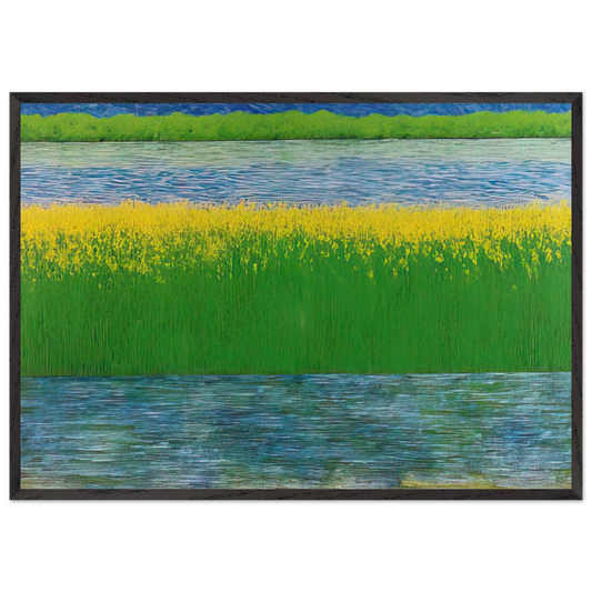 Sea of Grass - 1983 - Jimmy Ernst Framed Art Print – Black Wooden Frame - Default Title - -Framed Art Print