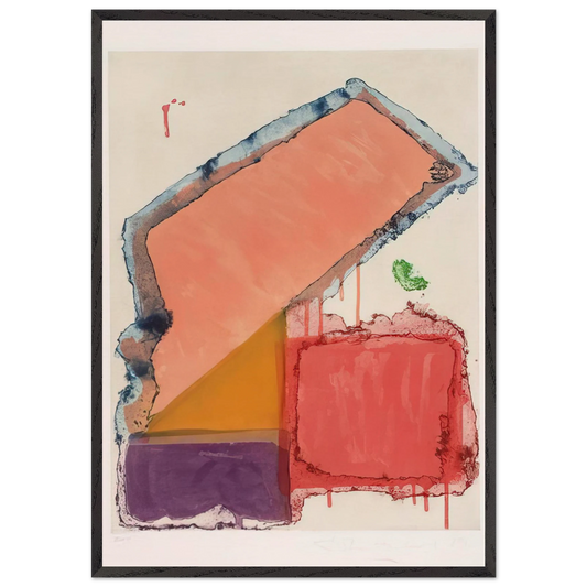 Anking - 1979 - John Hoyland 70x100 cm / 28x40 inches Framed Art Print – Black Wooden Frame