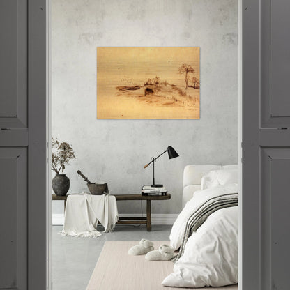 The Cave of Machpelah - Vincent van Gogh Brushed Aluminum Print - 70x100 cm / 28x40 inches | Vincent van Gogh Aluminum Print | Vincent van Gogh Prints