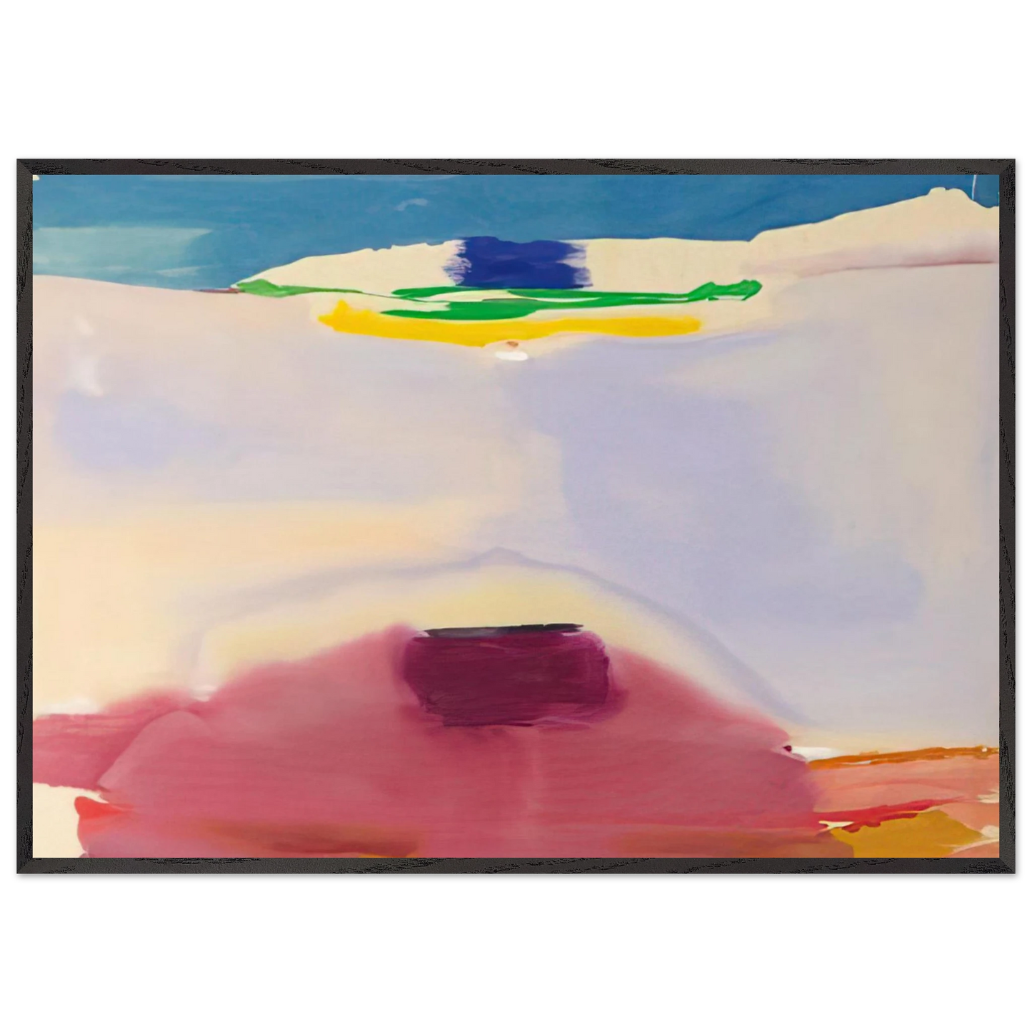 Helen Frankenthaler - Leveling - 1973 Wall art - A1 (59.4 x 84.1  cm) - Premium Wooden Framed Poster With Fine Art Paper - Wood frame