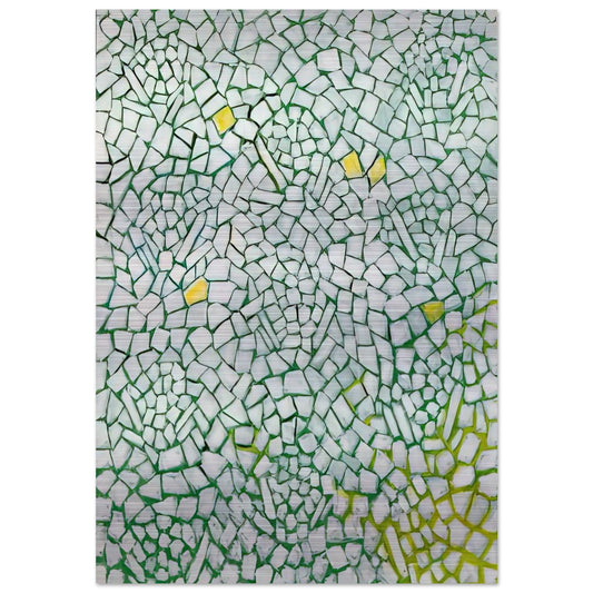 WHITE ROSES SING AND SING 1976 - Alma Woodsey Thomas Brushed Aluminum Print - 70x100 cm / 28x40 inches | Alma Woodsey Thomas Aluminum Print | Alma Woodsey Thomas Prints