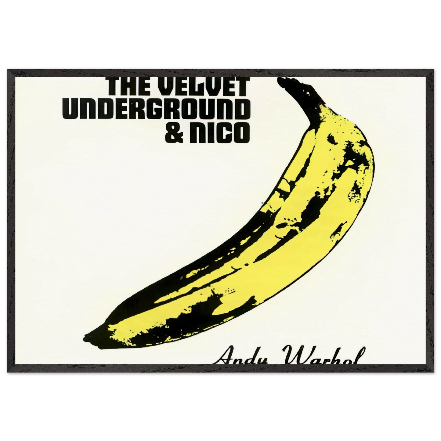 Velvet Underground  Nico - Andy Warhol Framed Art Print – Black Wooden Frame - Default Title - -Framed Art Print