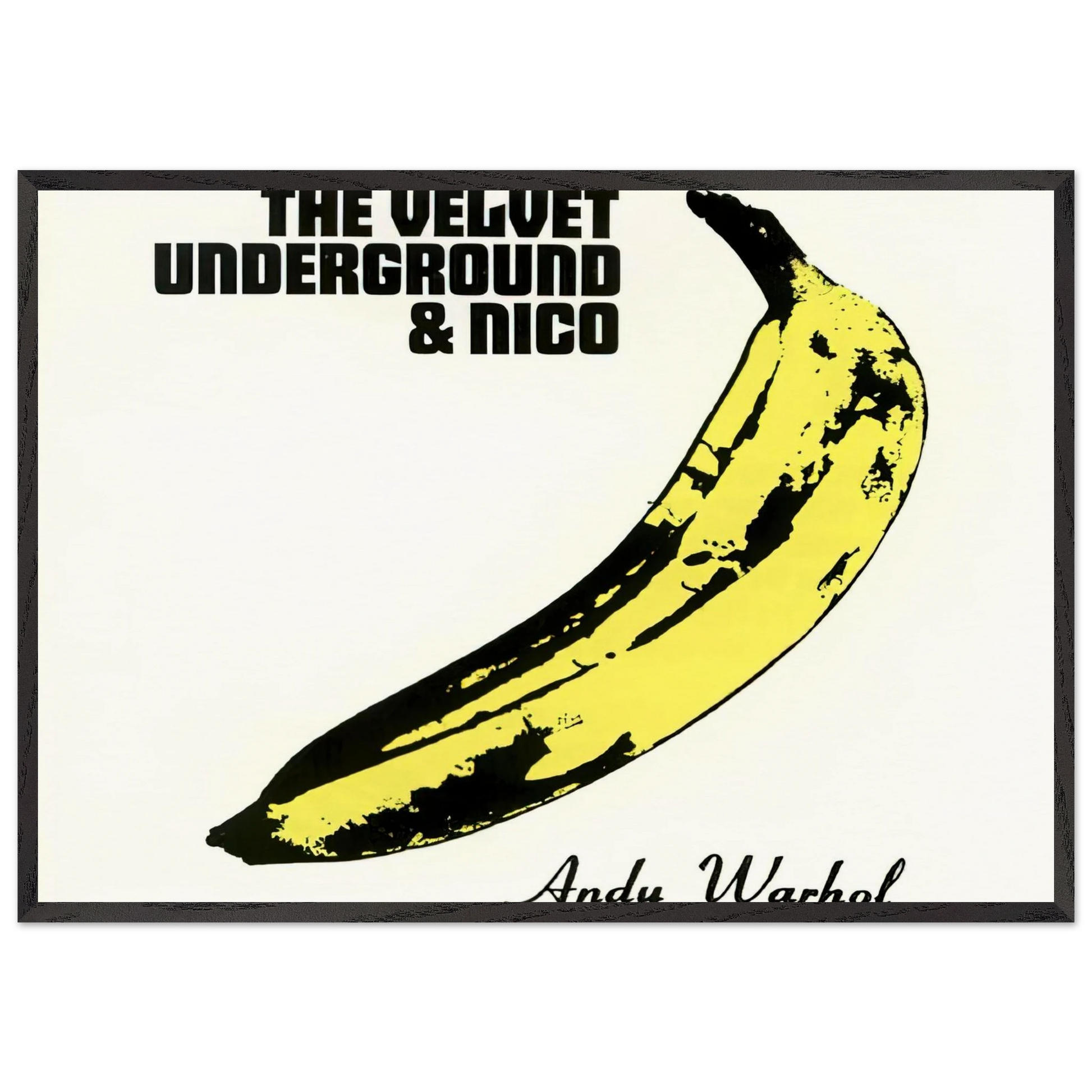 Velvet Underground  Nico - Andy Warhol Framed Art Print – Black Wooden Frame - Default Title - -Framed Art Print