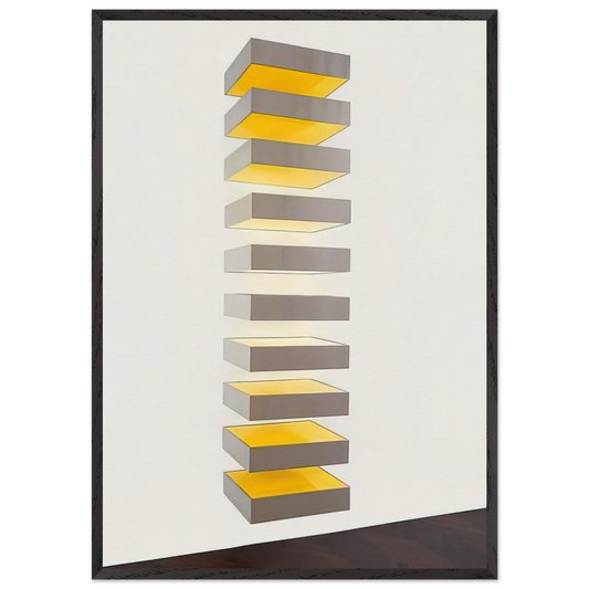 Untitled Bernstein 80-52 - 1980 - Donald Judd 70x100 cm / 28x40 inches Framed Art Print – Black Wooden Frame