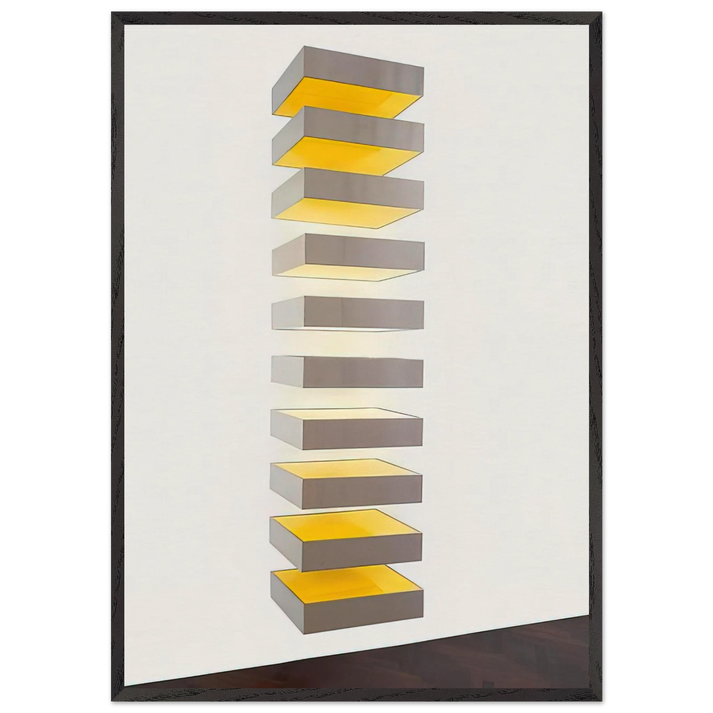 Untitled Bernstein 80-52 - 1980 - Donald Judd 70x100 cm / 28x40 inches Framed Art Print – Black Wooden Frame