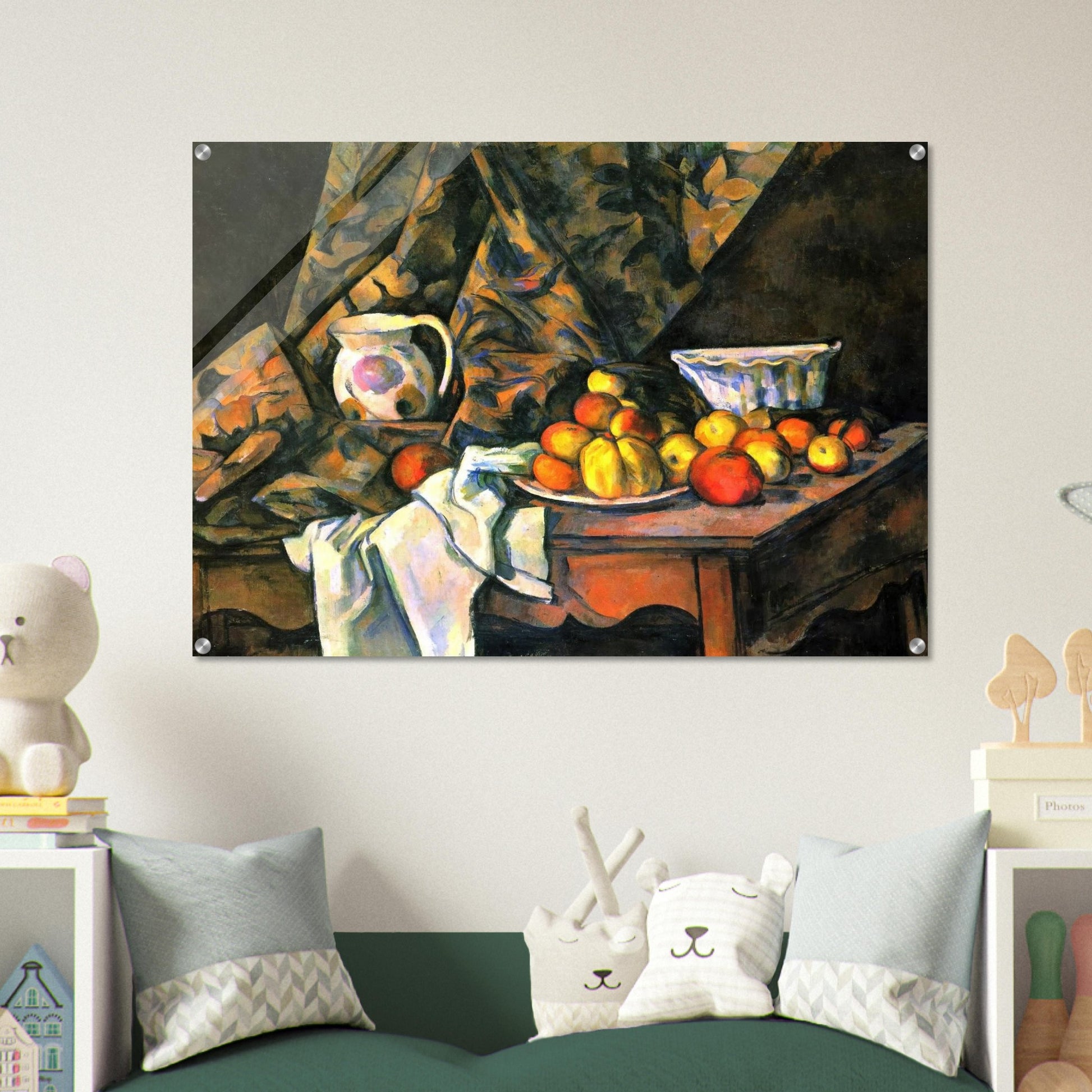 Still Life with Flower Holder - Paul Cézanne Acrylic Print - 70x100 cm / 28x40″ inches | Paul Cézanne Wall Art | Paul Cézanne Prints