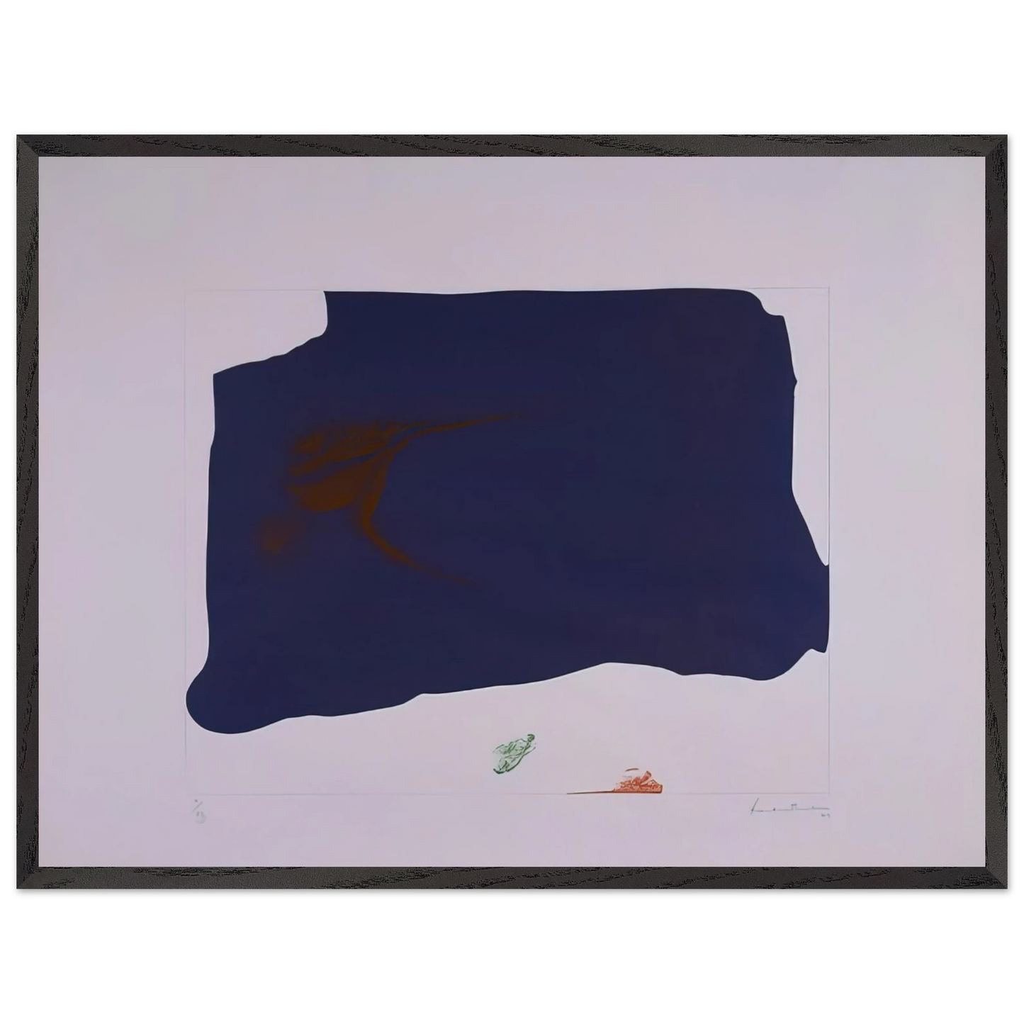 Helen Frankenthaler - Variation II on Mauve Corner - 1969 Wall art - 30x45 cm / 12x18 inches - Fine Art Poster - -