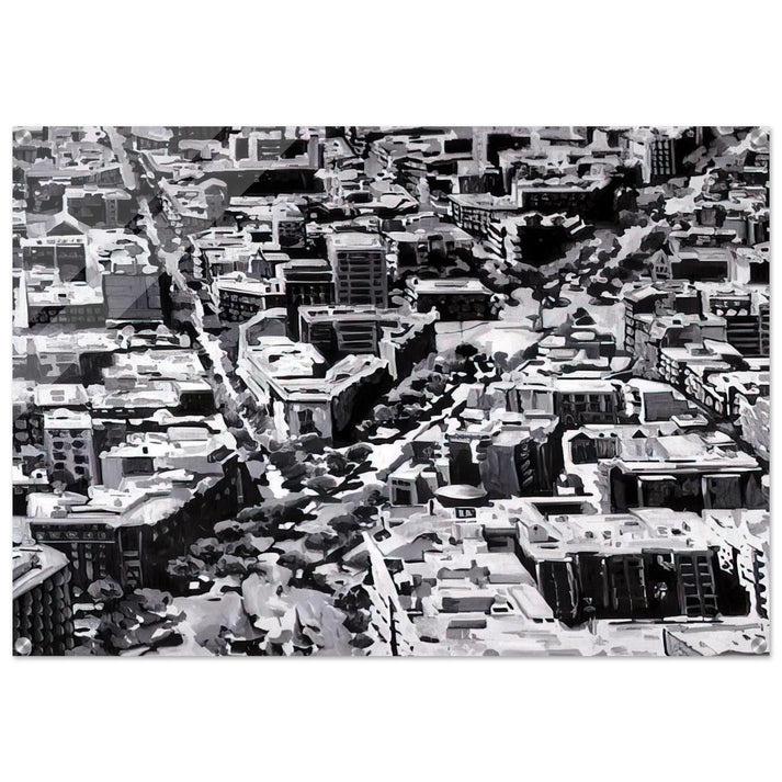 TOWNSCAPE MADRID - Gerhard Richter Acrylic Print - 70x100 cm / 28x40″ inches | Gerhard Richter Wall Art | Gerhard Richter Prints