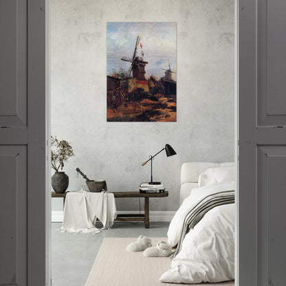 The Mill of Blute End - Vincent van Gogh Brushed Aluminum Print - 70x100 cm / 28x40 inches | Vincent van Gogh Aluminum Print | Vincent van Gogh Prints