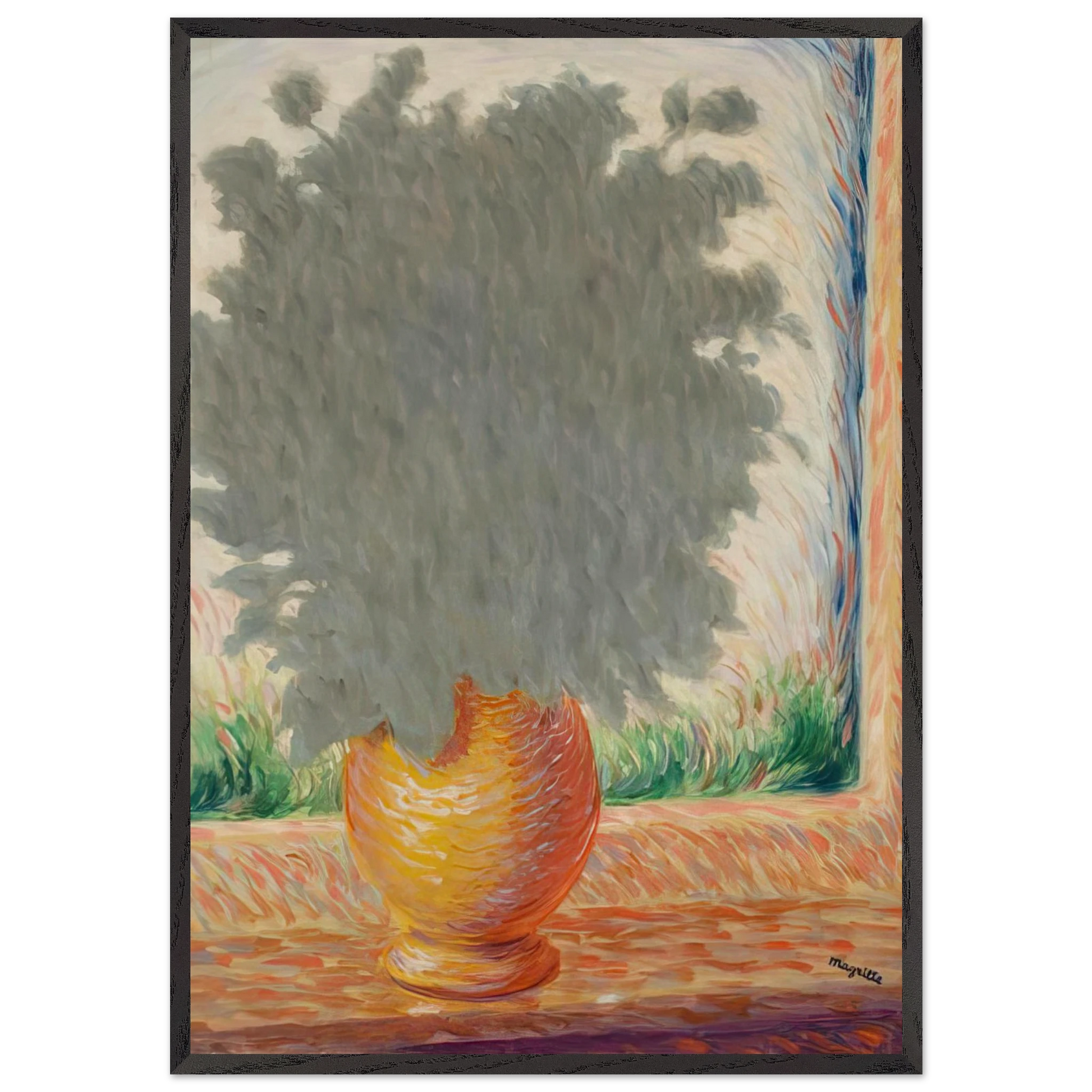 LIGHTNING 1944 - Rene Magritte Framed Art Print – Black Wooden Frame - Default Title - -Framed Art Print