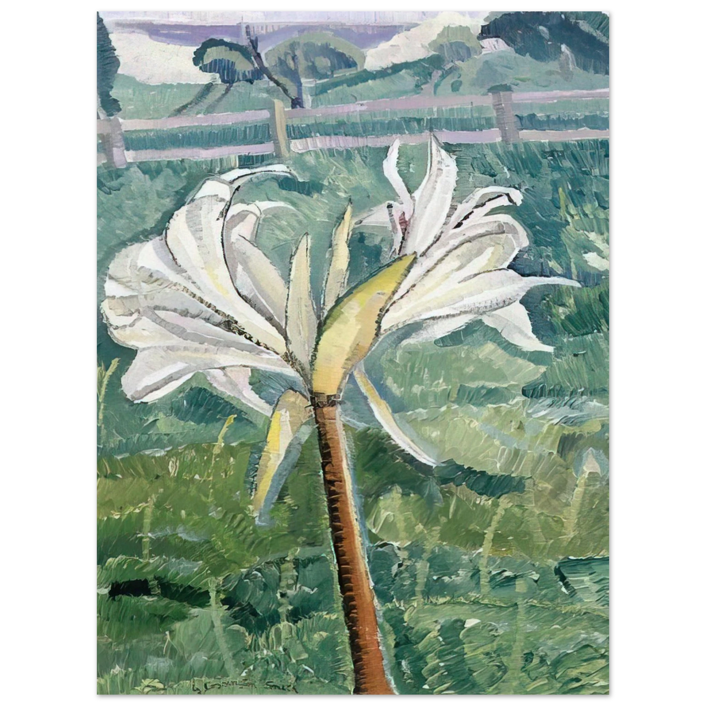 Grace Cossington Smith - Lily growing in a field by the sea - 1927 Fine Art Poster - Default Title