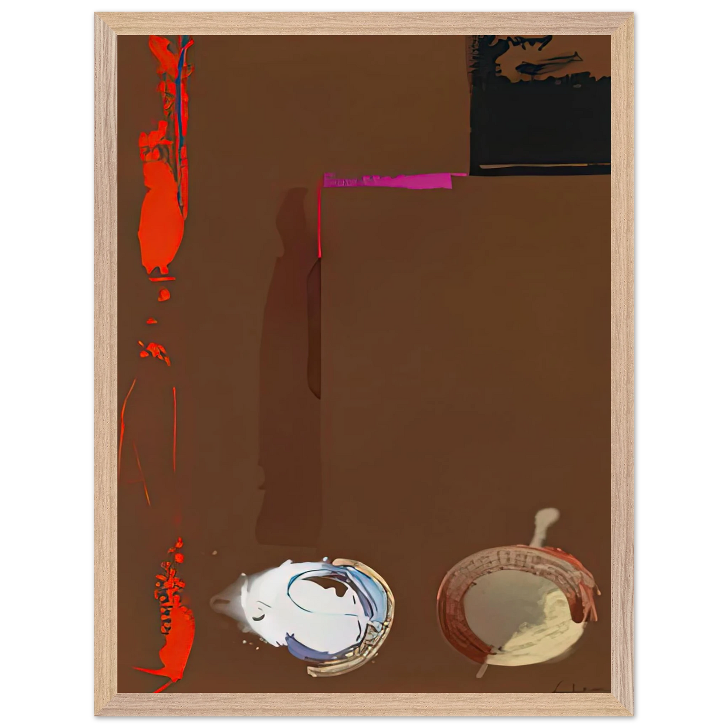 Helen Frankenthaler - Syzygy, 1987- Wall Art - 21x29.7 cm / 8x12" - Premium Wooden Framed Poster With Fine Art Paper - Wood frame