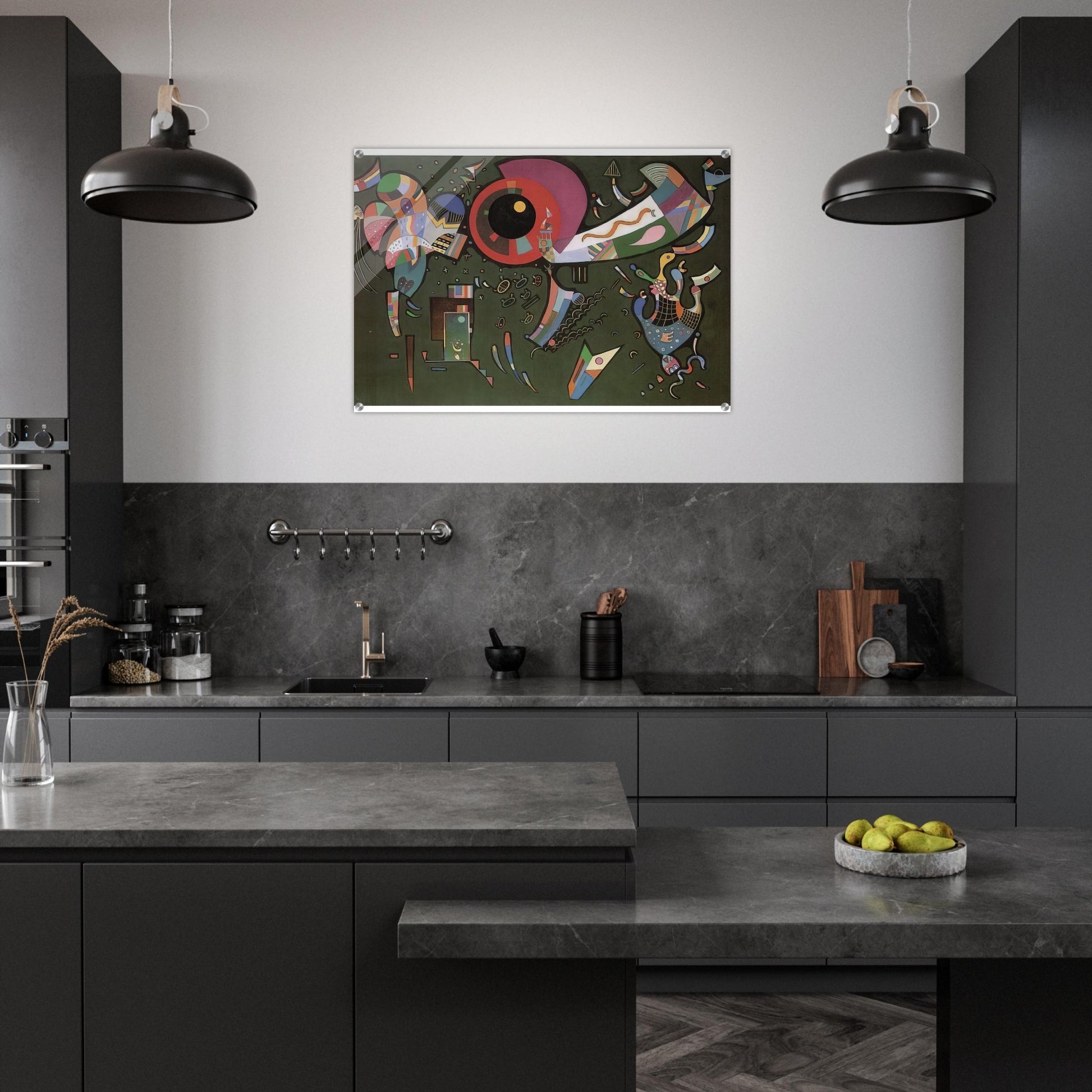 AROUND THE CIRCLE 1940 - Wassily Kandinsky Acrylic Print - 70x100 cm / 28x40″ inches | Wassily Kandinsky Wall Art | Wassily Kandinsky Prints