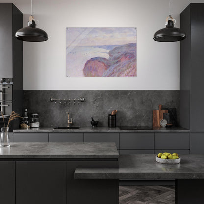 Cliff near Dieppe, Overcast Skies - claude monet Acrylic Print - 70x100 cm / 28x40″ inches