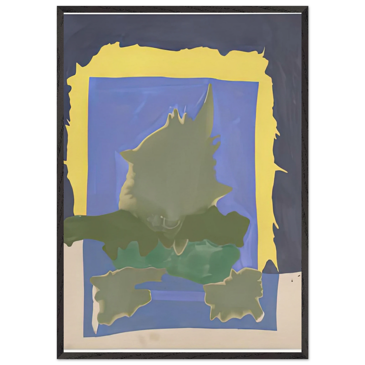 Interior Landscape 1964- - Helen Frankenthaler 70x100 cm / 28x40 inches Framed Art Print – Black Wooden Frame