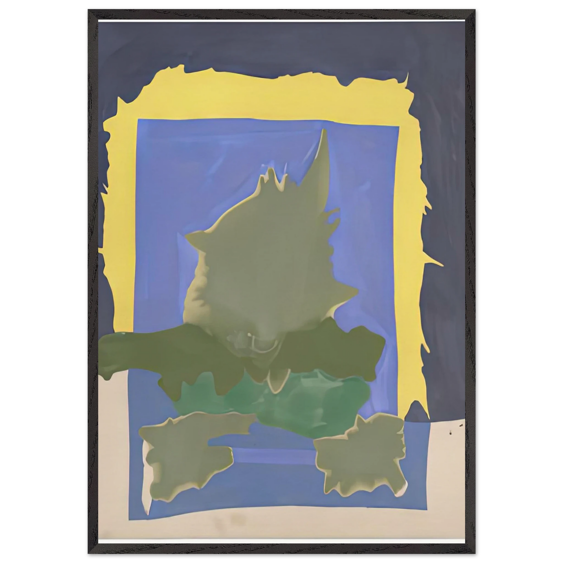 Interior Landscape 1964- - Helen Frankenthaler 70x100 cm / 28x40 inches Framed Art Print – Black Wooden Frame