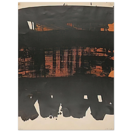 Pierre Soulages - Lithographie No. 22 - 1969 Fine Art Poster - Default Title