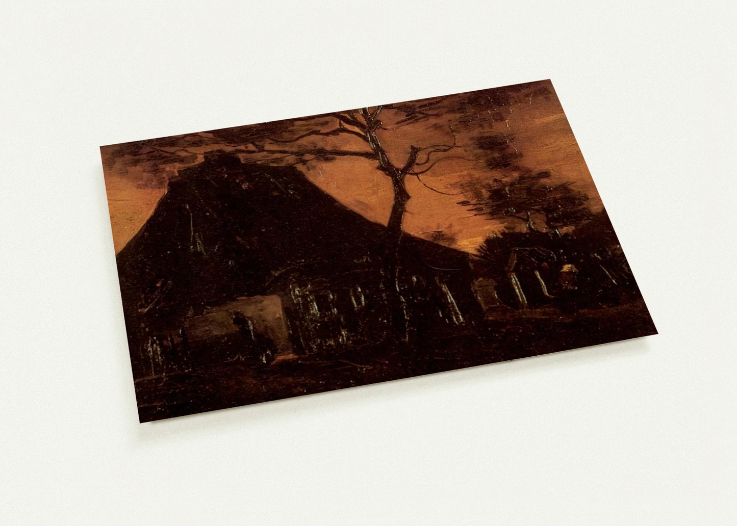 Cottage with Trees By Vincent van Gogh Pack of 10 Post Cards | Vincent van Gogh Post Cards | A6 (10.5 x 14.8 cm) - 4.1 x 5.8 inches