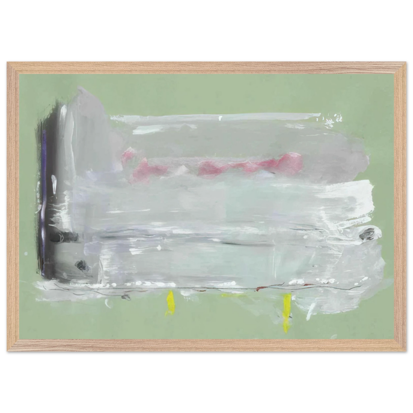 Helen Frankenthaler - Untitled - 1984 Wall art - 15x20 cm / 6x8 inches - Premium Wooden Framed Poster With Fine Art Paper - Wood frame