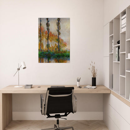 The Three Trees, Autumn - claude monet Brushed Aluminum Print - 70x100 cm / 28x40 inches | claude monet Aluminum Print | claude monet Prints