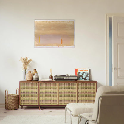 Brown-Beige-Pink - 1971 - John Hoyland Brushed Aluminum Print - 70x100 cm / 28x40 inches | John Hoyland Aluminum Print | John Hoyland Prints