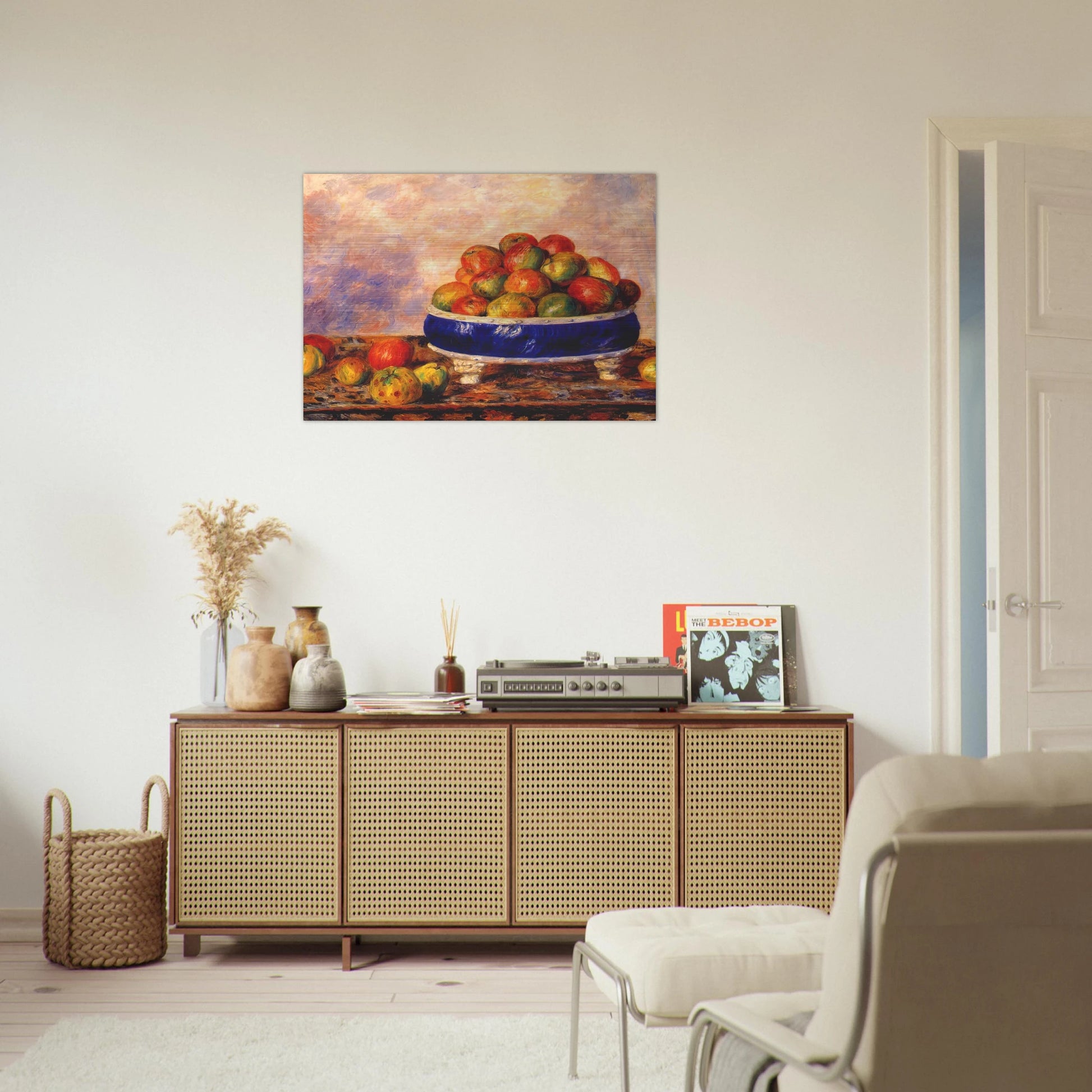 Apples in a dish - Pierre-Auguste Renoir Brushed Aluminum Print - 70x100 cm / 28x40 inches | Pierre-Auguste Renoir Aluminum Print | Pierre-Auguste Renoir Prints