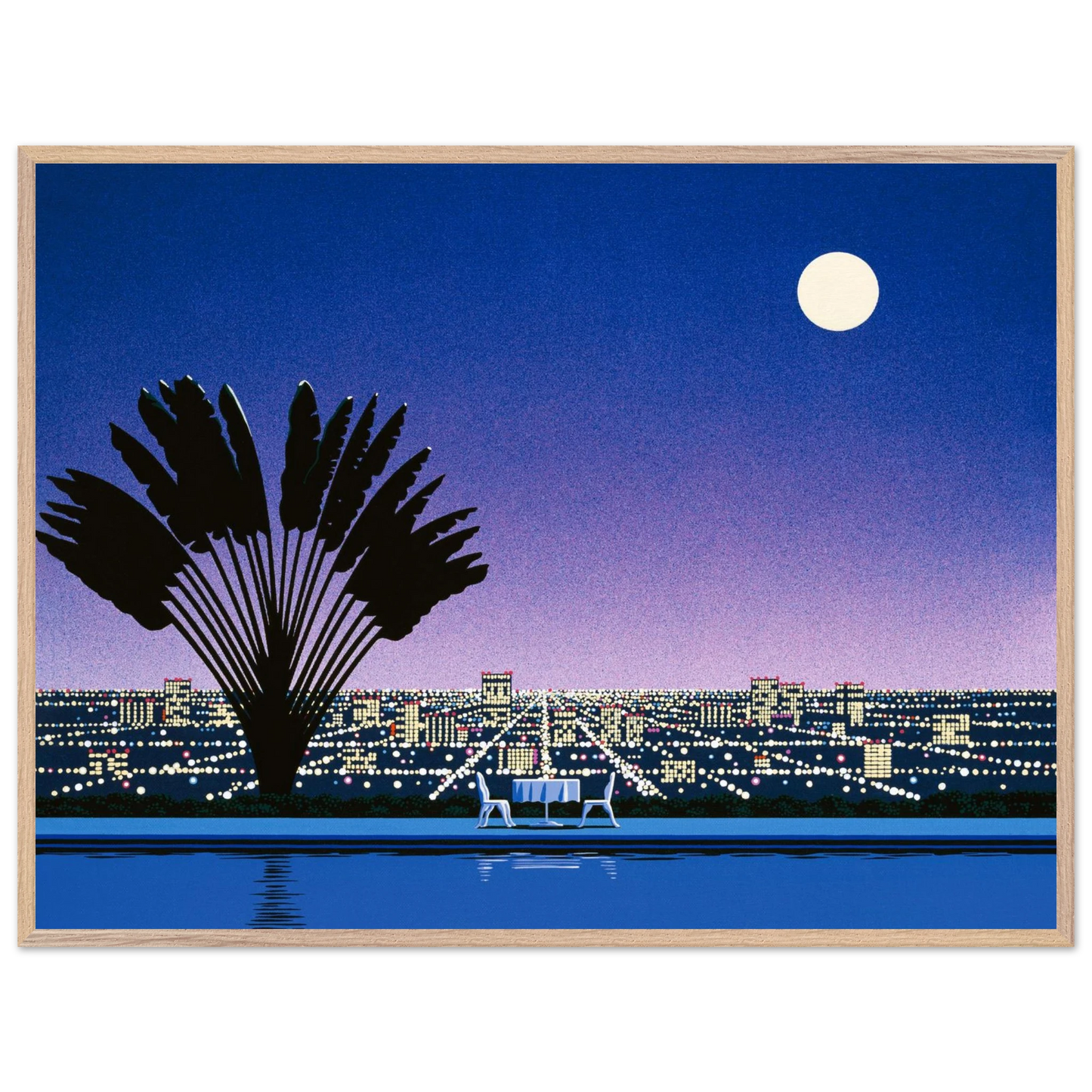 Hiroshi Nagai - Onra - Nobody Has To Know Wall Art - 21x29.7 cm / 8x12" - Premium Wooden Framed Poster With Fine Art Paper - Black frame