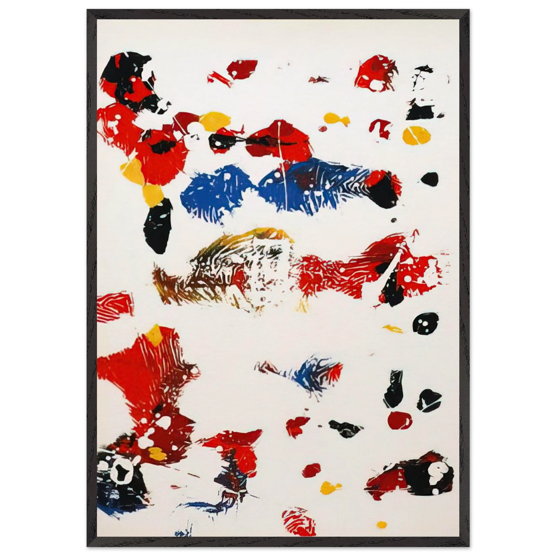 Untitled  SF27S  - Sam Francis Framed Art Print – Black Wooden Frame - Default Title - -Framed Art Print