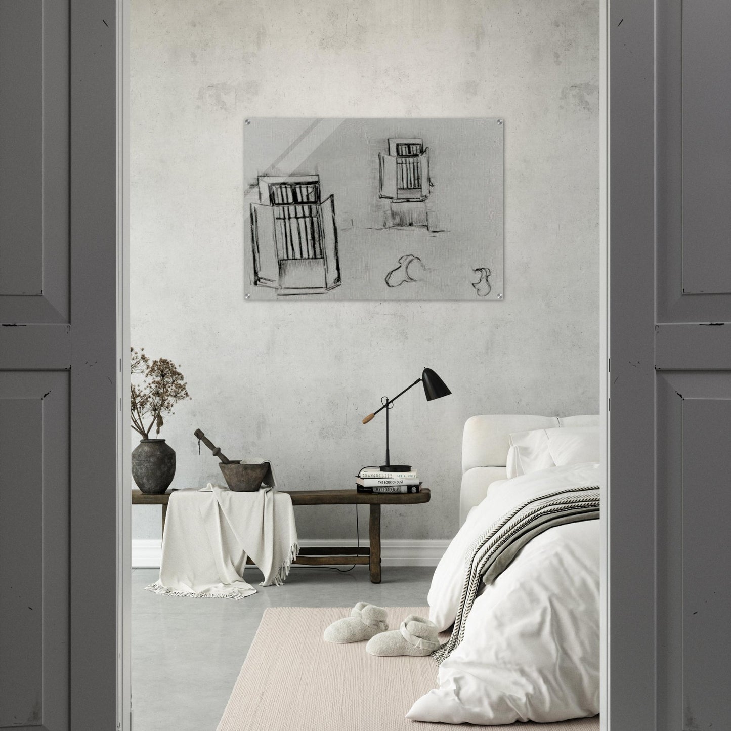 Barred Windows - Vincent van Gogh Acrylic Print - 70x100 cm / 28x40″ inches