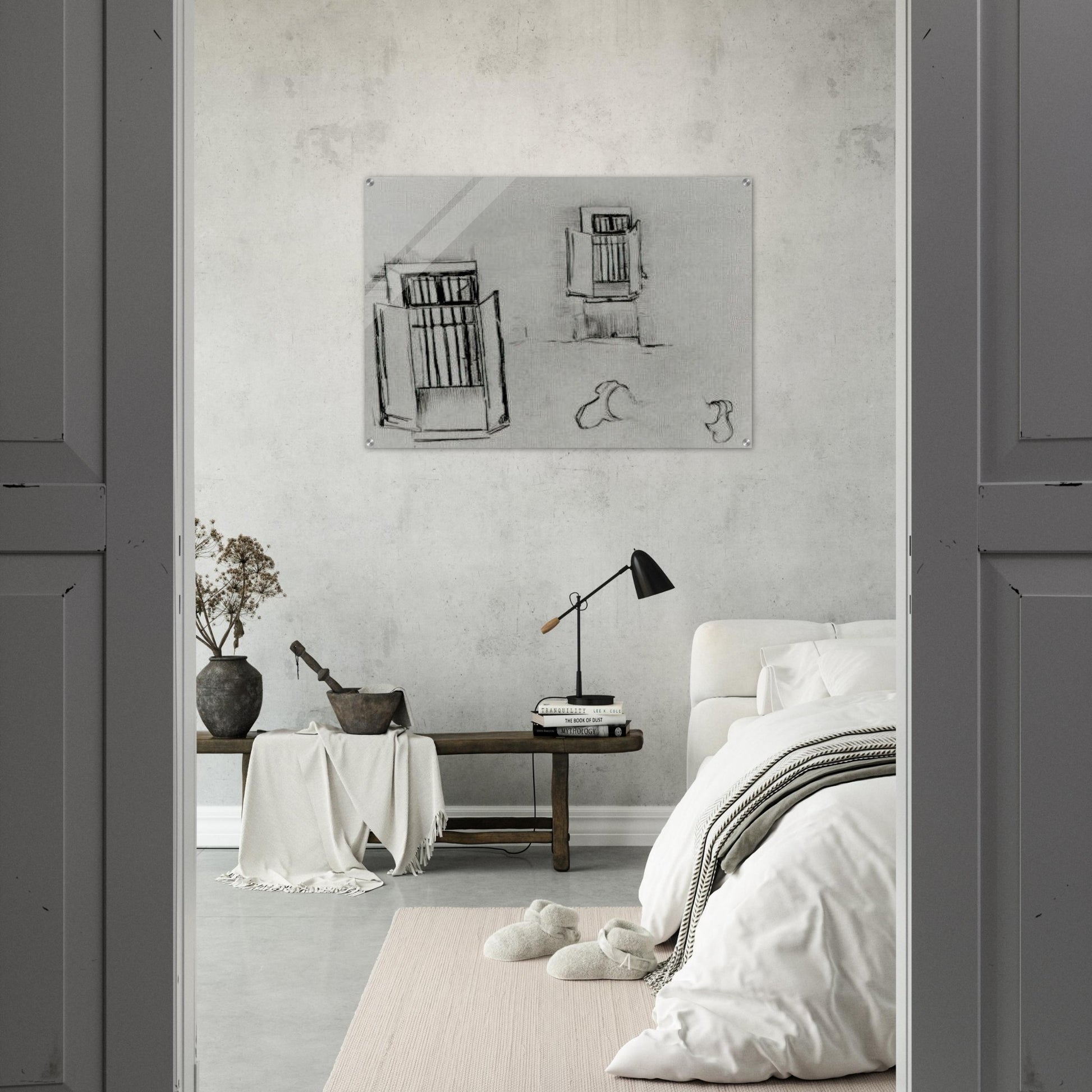 Barred Windows - Vincent van Gogh Acrylic Print - 70x100 cm / 28x40″ inches