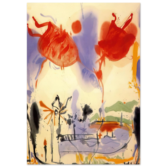 Helen Frankenthaler - Round Trip - 1957 Wall art - 13x18 cm / 5x7 inches - Fine Art Poster - -