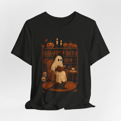 Vintage Ghost Reading Book Lovers Library Halloween Spooky