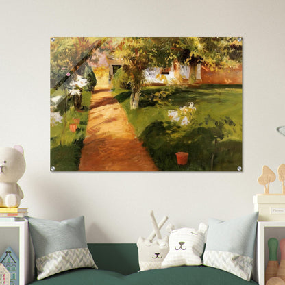 Millet's Garden - John Singer Sargent Acrylic Print - 70x100 cm / 28x40″ inches
