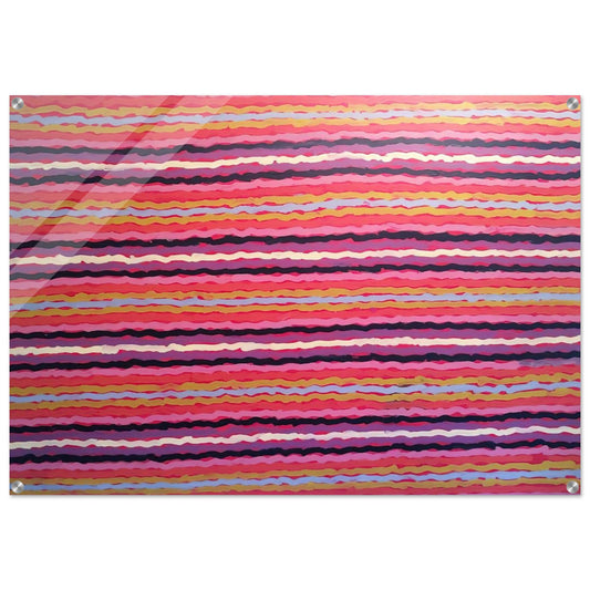 Spear Dreaming, South of Naperby - 1995 - Clifford Possum Tjapaltjarri Acrylic Print - 70x100 cm / 28x40″ inches