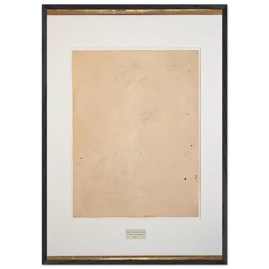 ERASED DE KOONING 1953 - Robert Rauschenberg Framed Art Print – Black Wooden Frame - Default Title - -Framed Art Print
