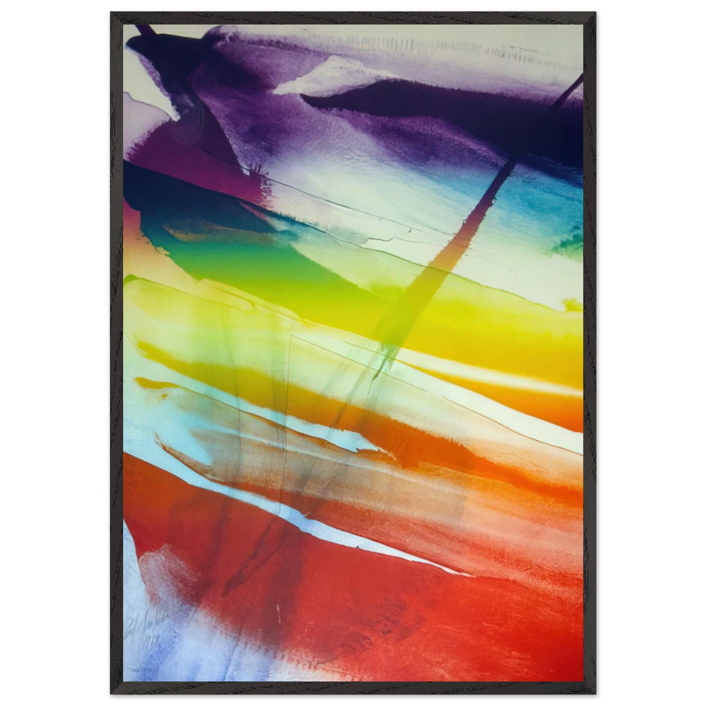 Phenomena Franklin s Kite - Paul Jenkins Framed Art Print – Black Wooden Frame - Default Title - -Framed Art Print