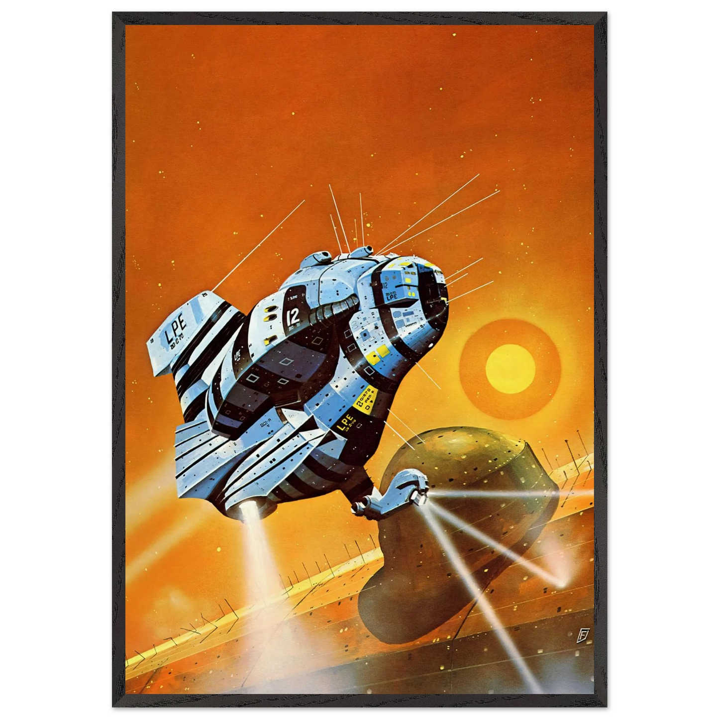 Chris Foss N5 - Chris Foss Framed Art Print – Black Wooden Frame - Default Title - -Framed Art Print
