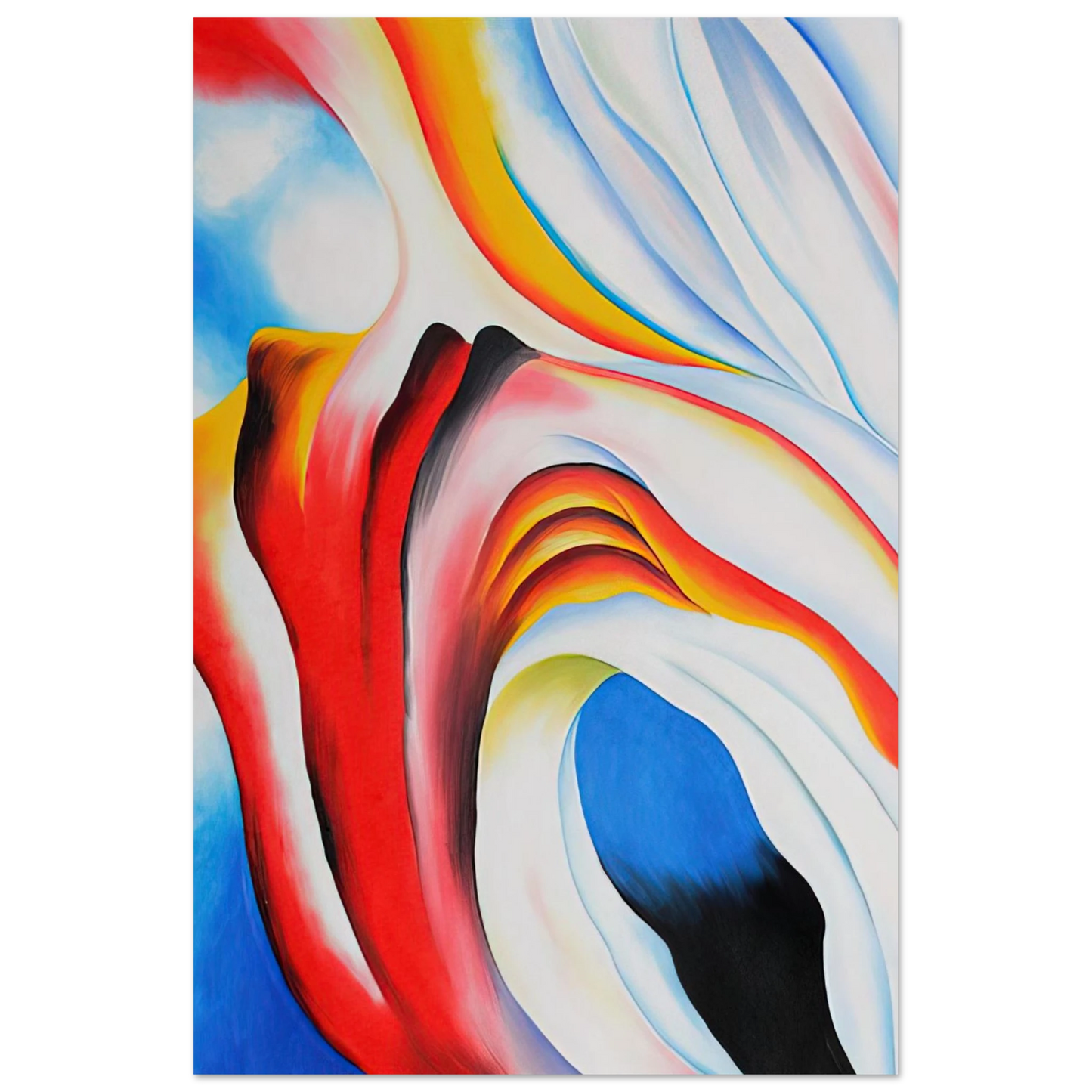 Georgia O'Keeffe - Music Pink and Blue Fine Art Poster - 40x60 cm / 16x24 inches