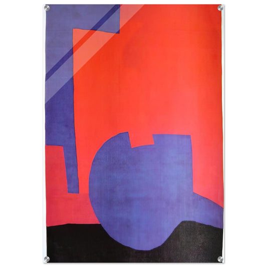 Composition rouge - 1968 - Serge Poliakoff Acrylic Print - 70x100 cm / 28x40″ inches | Serge Poliakoff Wall Art | Serge Poliakoff Prints